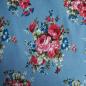 Preview: Baumwollstoff Motivdruck Blumenbouquet auf Jeans